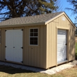 Dousman WI 12x16 Gable with extra roll up door